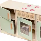 Drewniany Zestaw Kuchenny XL Pralka Kuchenka Zmywarka - zielony