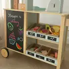 Drewniany Sklepik i Stragan 2w1 – Wielofunkcyjny Food Truck z 73 Akcesoriami